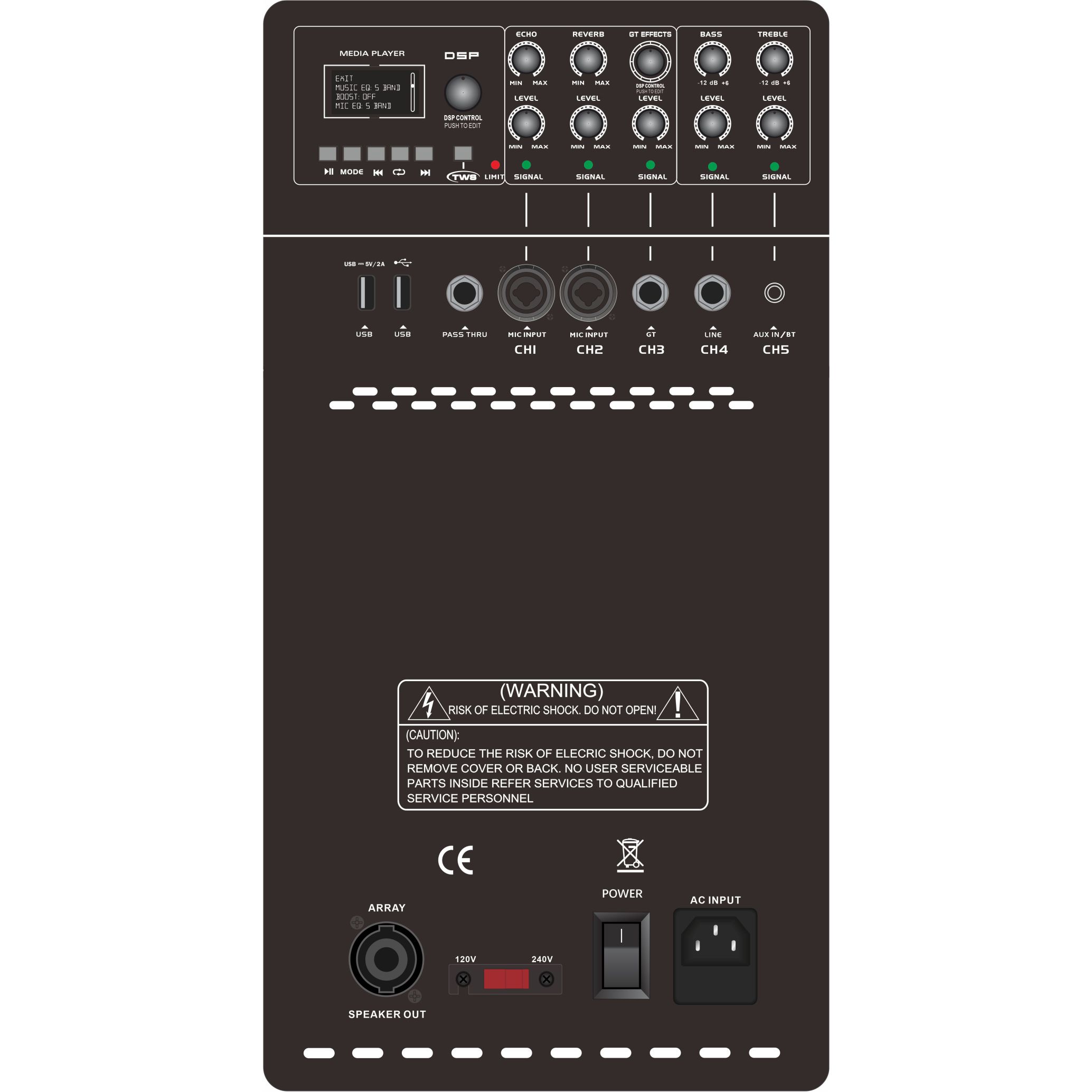 MK12-1.1 Pro Active Line Array teljesítményerősítő