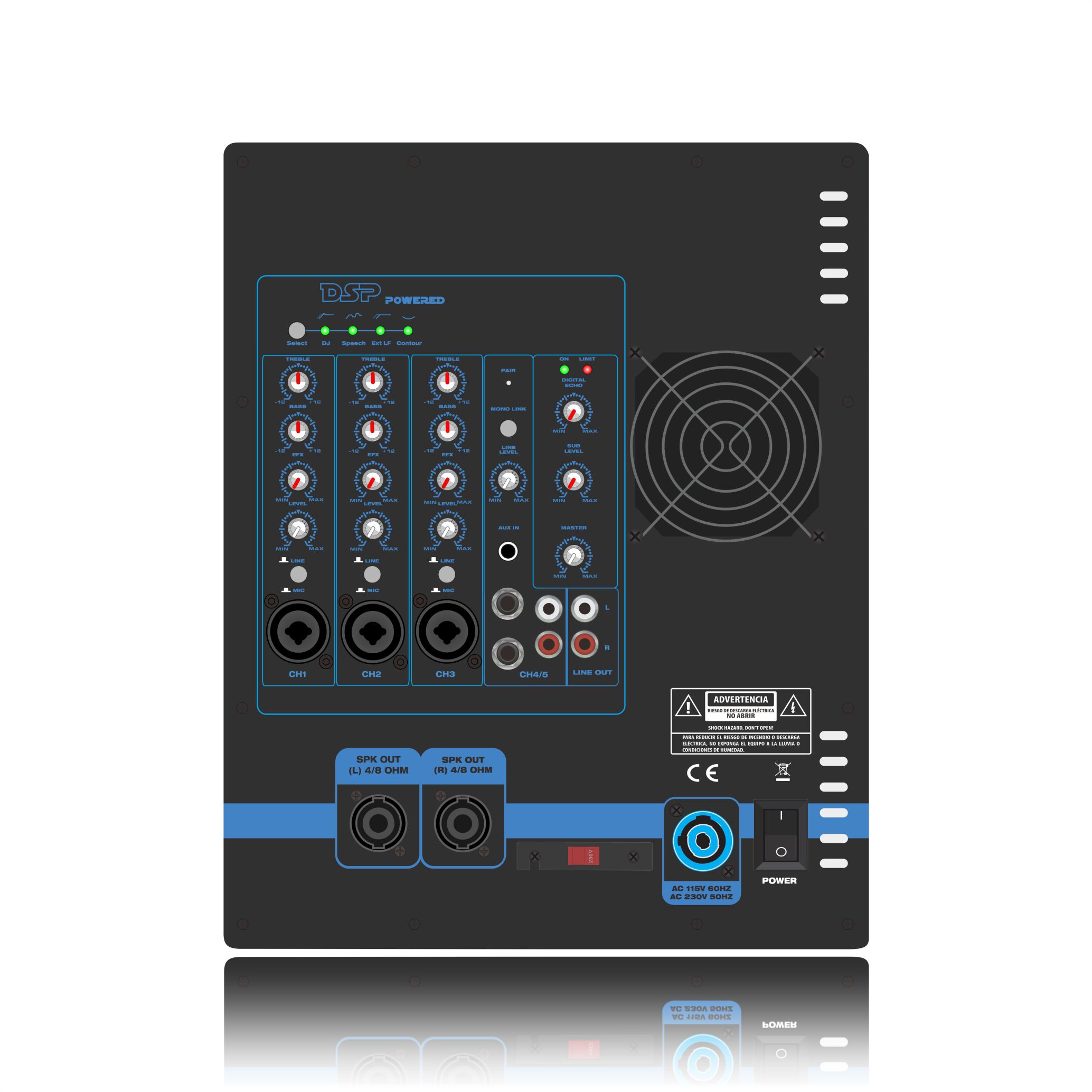 PL82DSP Line Array hangszórórendszer teljesítményerősítő 2.1-2.2